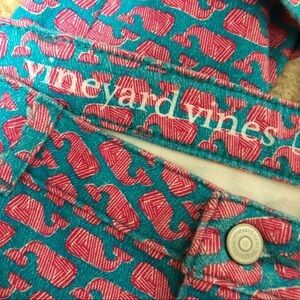 Vineyard vines girls etched whale 5-Pocket denim skinny | 14